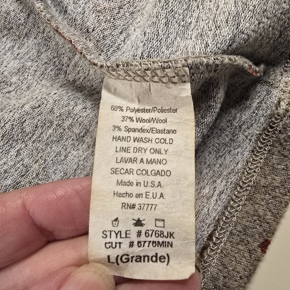 Karlie Beige and Red Moose Sweater - Picture 4 of 4